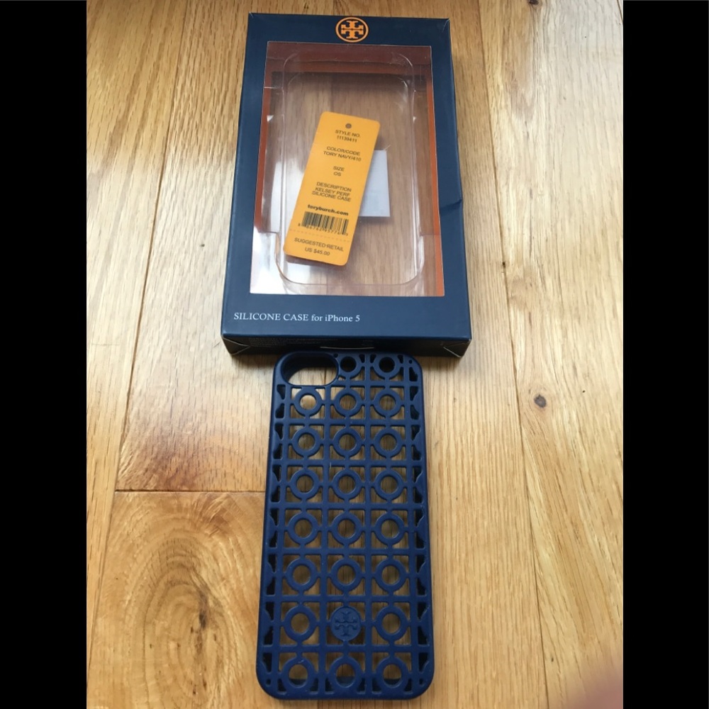 Tory Burch iPhone 5/5s Silicone Blue Case